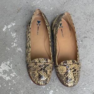 Daniblack faux snake loafers